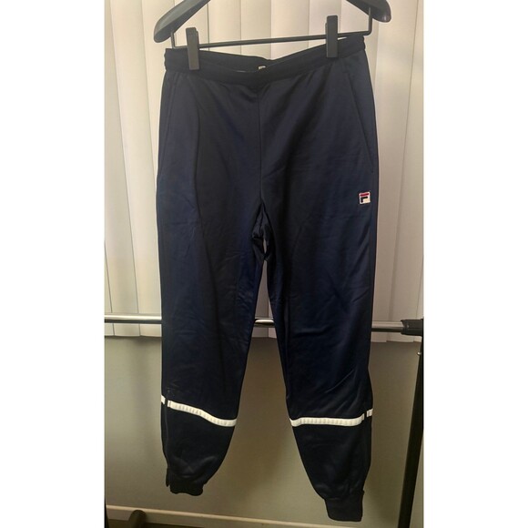 Men's Vintage Blue FILA Jogger Track Pants Size US 34 - Picture 1 of 7